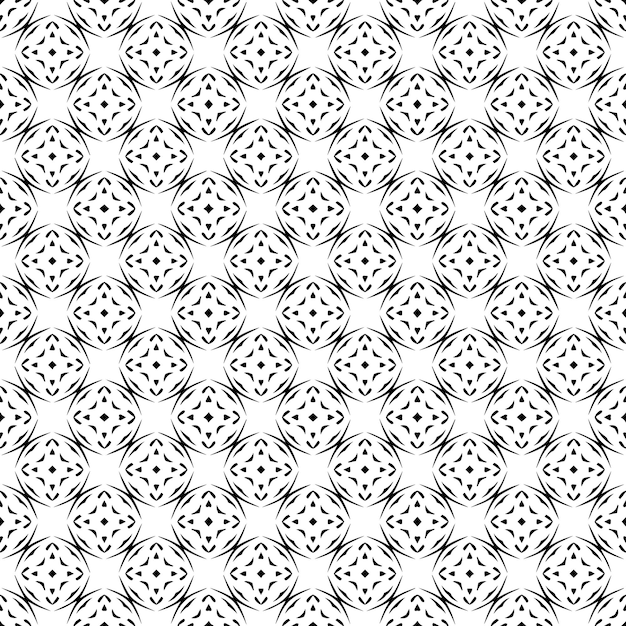Black and white seamless pattern texture Greyscale ornamental graphic design Mosaic ornaments Pattern template Vector illustration EPS10