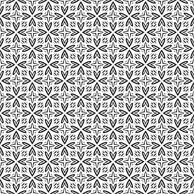 Black and white seamless pattern texture Greyscale ornamental graphic design Mosaic ornaments Pattern template Vector illustration EPS10