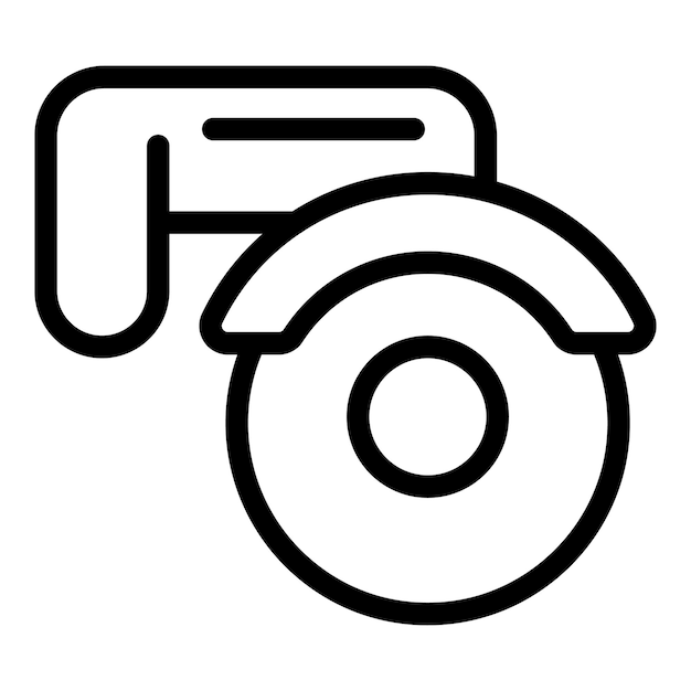 Black and white security camera icon