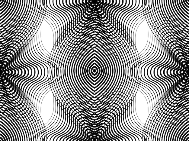 Black and white vector ornamental pattern, seamless art background decorated with monochrome lines, best for graphic and web design. Geometric ornate decoration.
