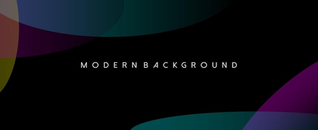 Black Background with Geometric Colorful Shape