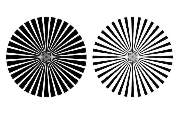 Black Circle Sun Bursts
