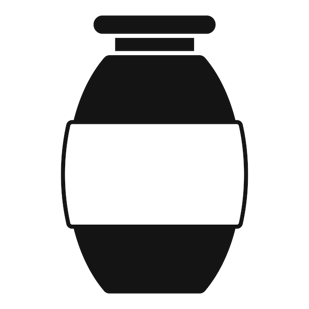 Black clay pot with blank label for branding and design