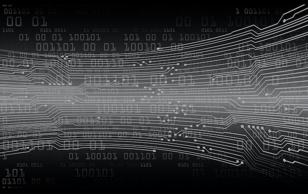 Black cyber circuit board future technology