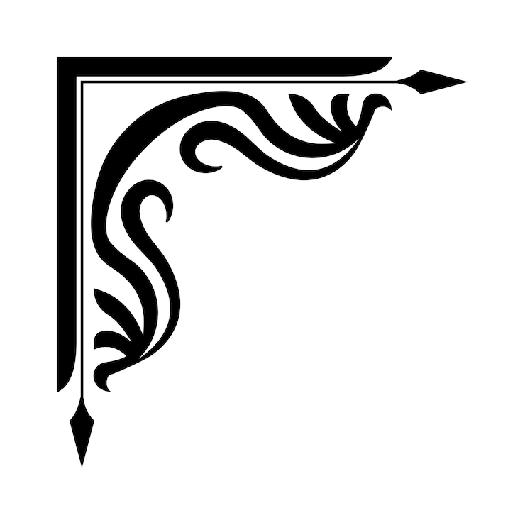 Vector black decor corner