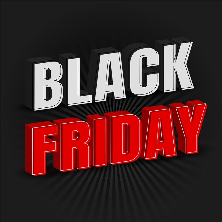 Vector black friday 3d text effect vector