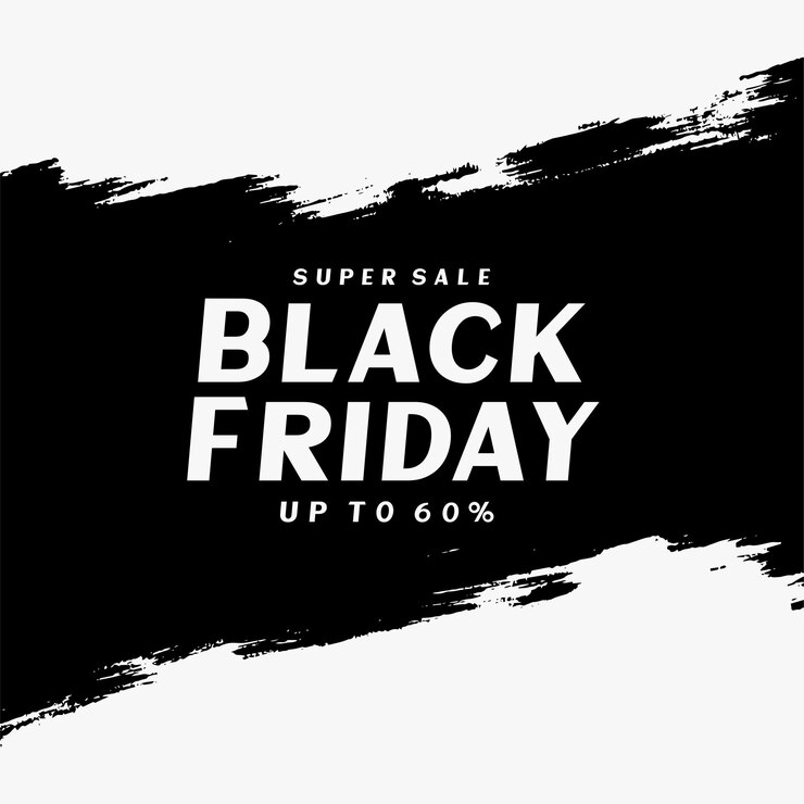 Vector black friday brush stroke background