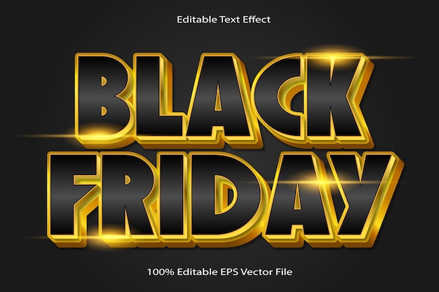 Black Friday Editable Text Effect Emboss Cartoon Gradient Style