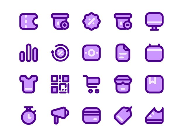 Black Friday Icon Pack TwoTone Style ECommerce Icons Collection Perfect for Websites Landing Pages Mobile Apps and Presentations Suitable for User Interface or User Experience UI UX