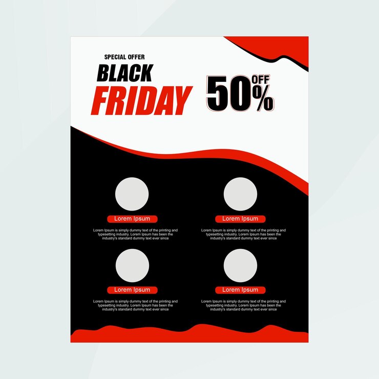 black Friday poster limited sale brochure sale template