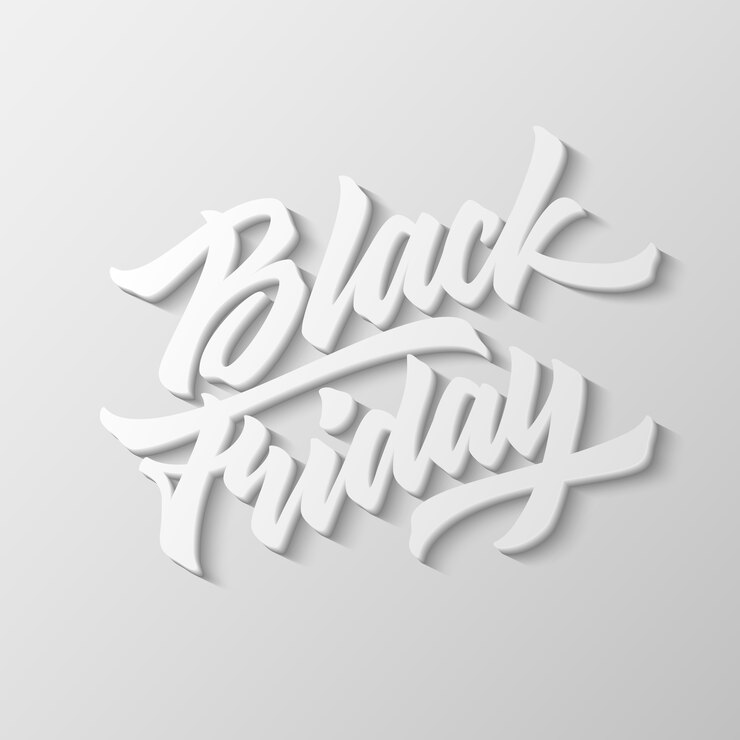 Vector black friday sale lettering 3d.