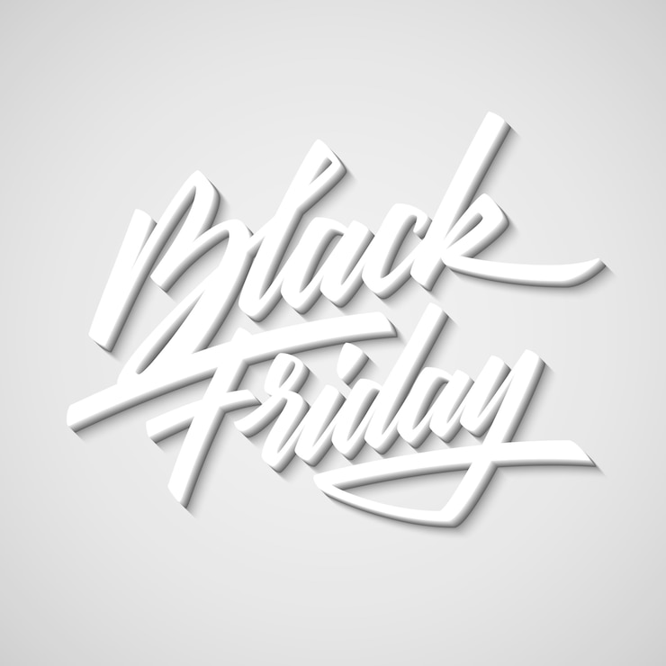 Vector black friday sale lettering badge
