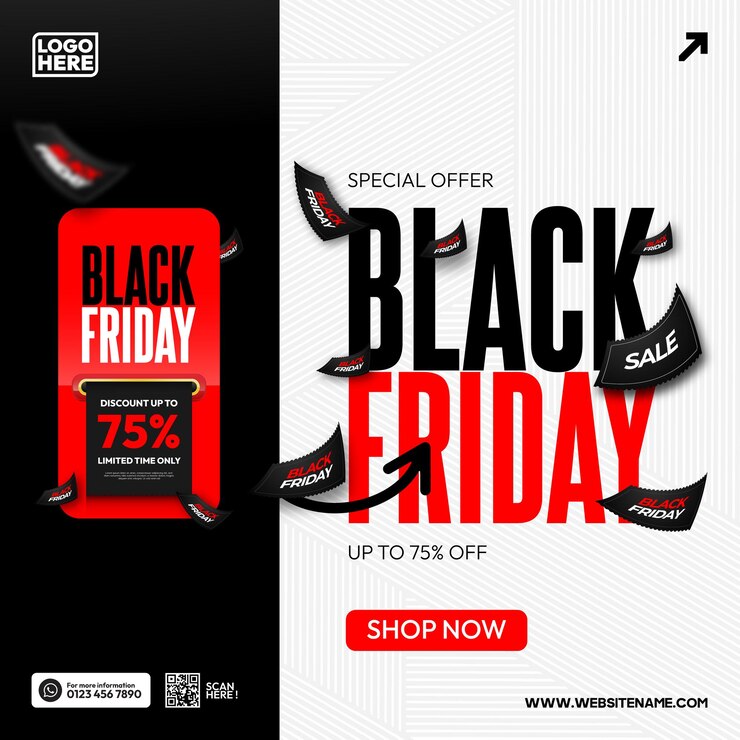 Vector black friday sale modern promotion banner
