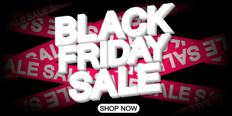 Vector black friday sale poster design template or banner for shop and online store vector illustration