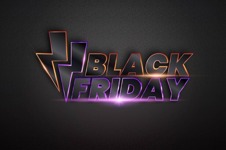 Vector black friday special sale with effect theme