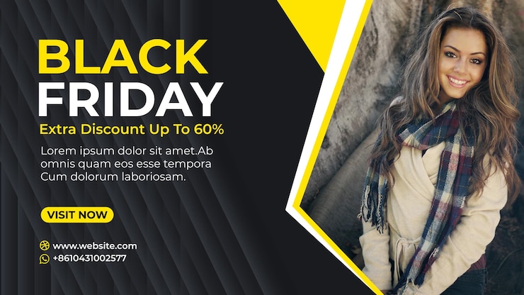 Vector black friday super sale horizontal banner poster header website vector illustration