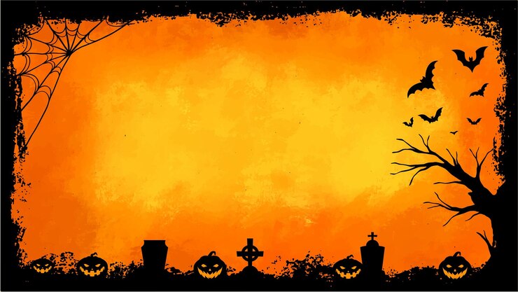 Vector black grunge texture frame for halloween