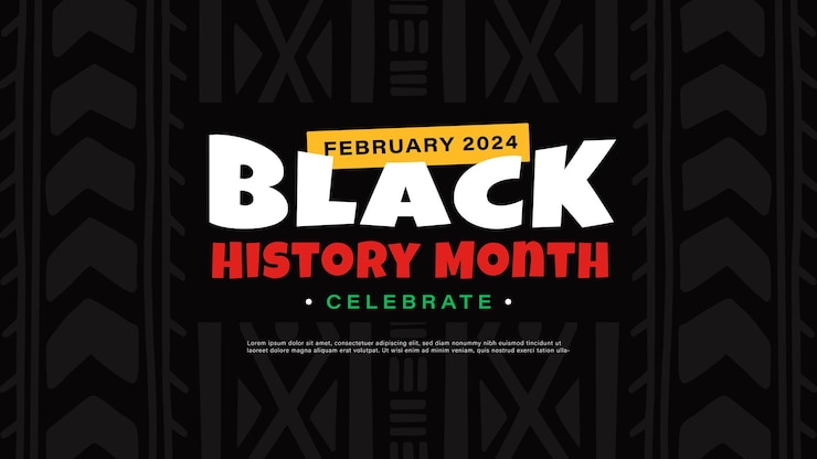 Vector black history month background design for african american civil rights protest event