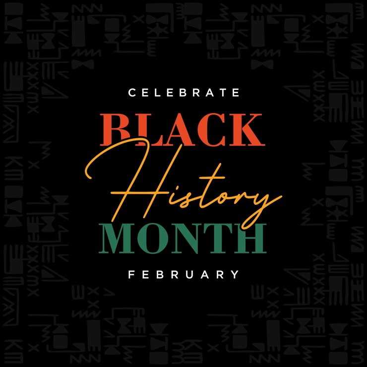 Vector black history month celebrate letter template design