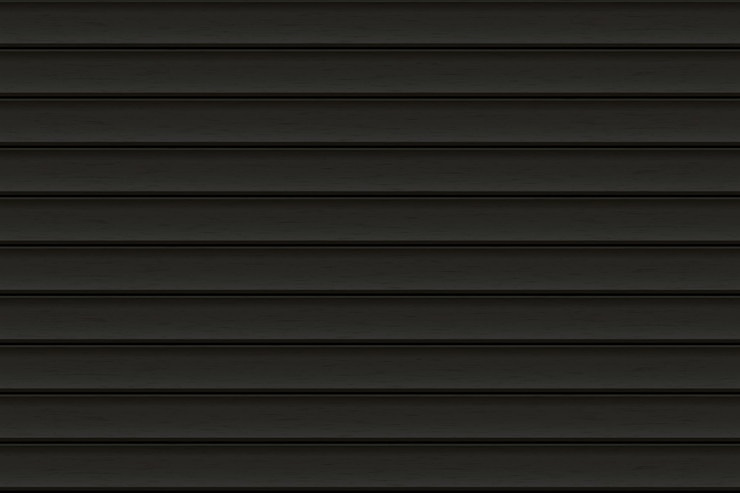 Vector black plastic metal or wooden seamless siding texture