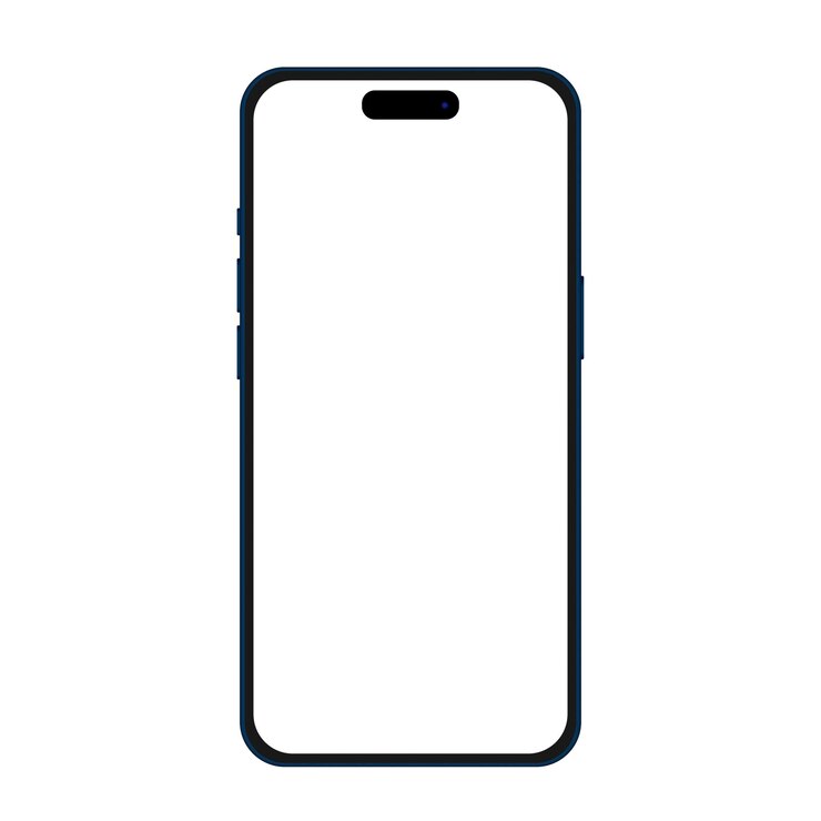 Black Realistic Cell Phone Smart Phone Mockup for Visual ui apps and Advertisment Illustration