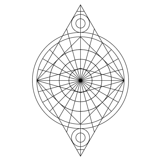 Black spiritual mystical line symbol