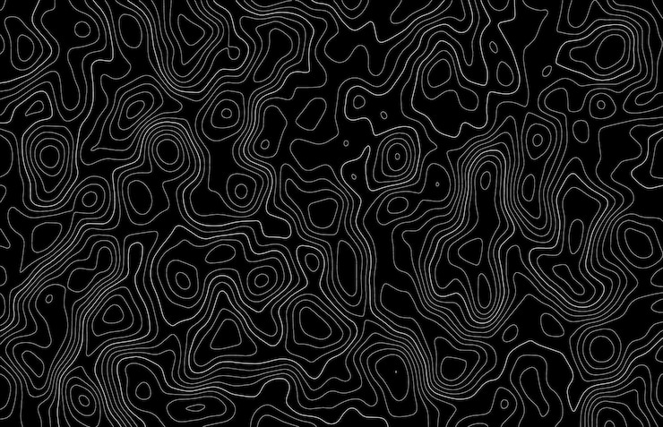 Vector black topographic background vector graphic