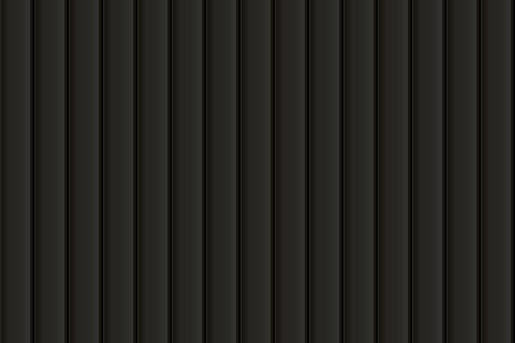 Black vertical wooden metal or plastic seamless siding pattern
