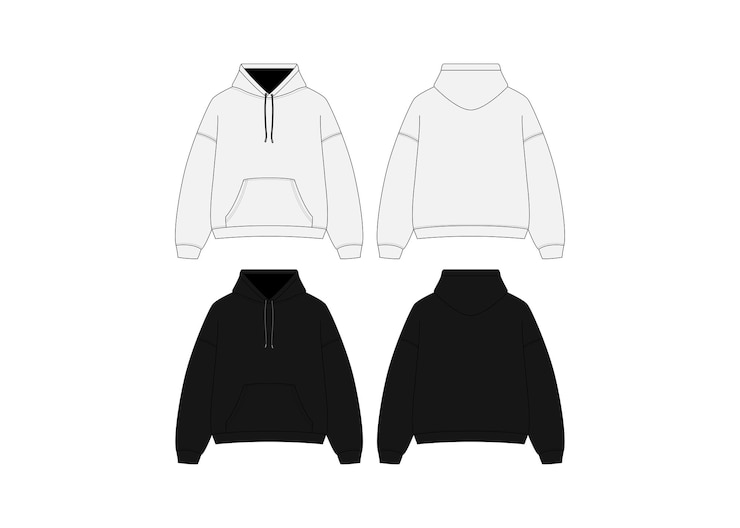 Vector blank black male hooded sweatshirt long sleeve hoody mockup mens hoody zipped hoodie design print