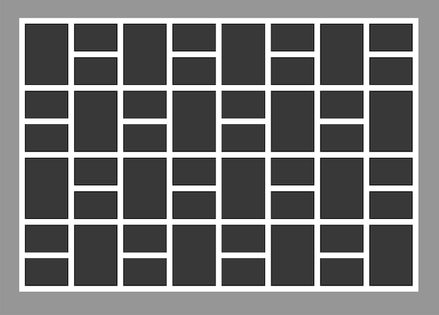 blank college frame photo part or picture and Vector photo frame mockup with photo frame collage
