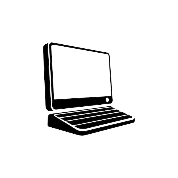 Blank computer monitor icon simple style Vector Image