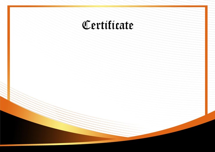 Vector blank space certificate design for award
