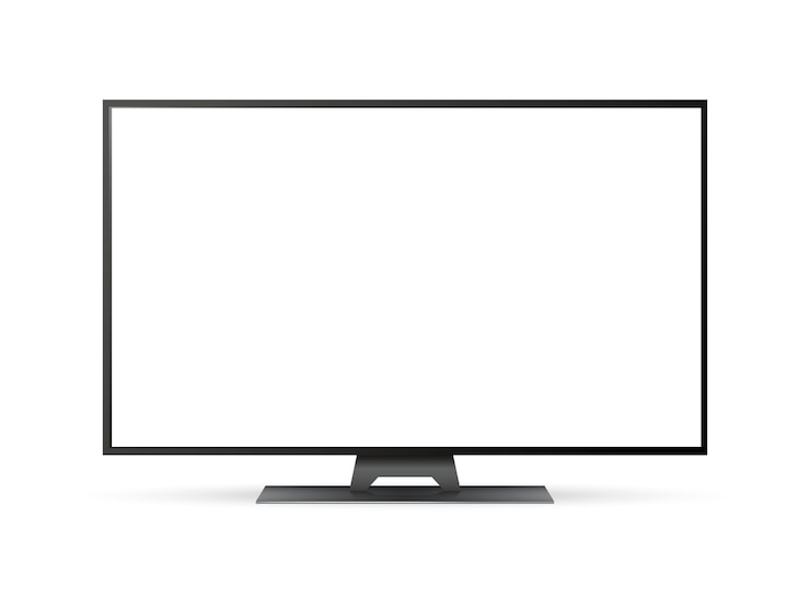 Vector blank television screen