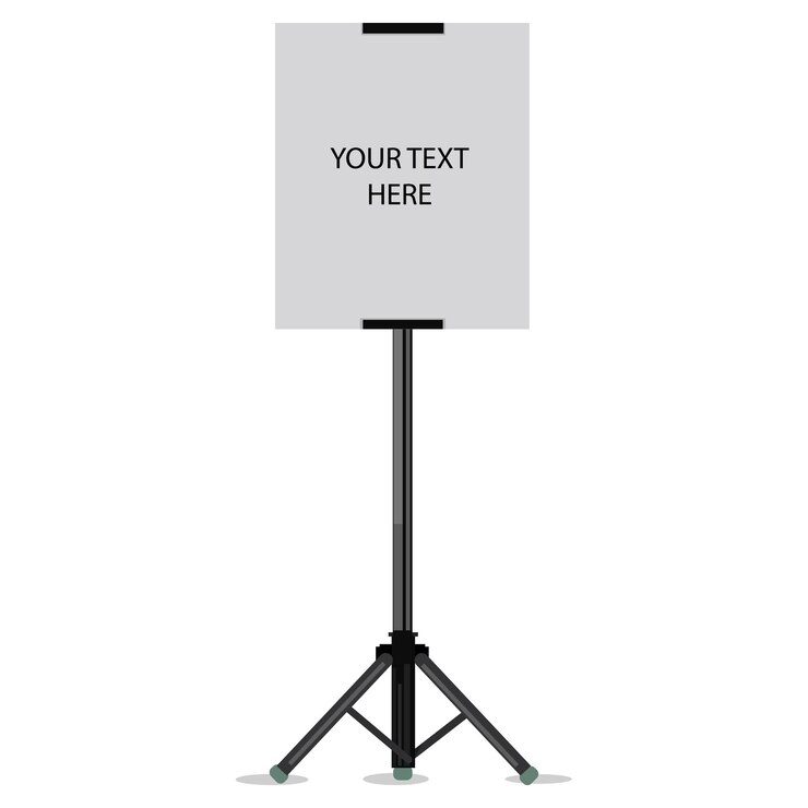 blank tripod banner for your advertising vector illustration