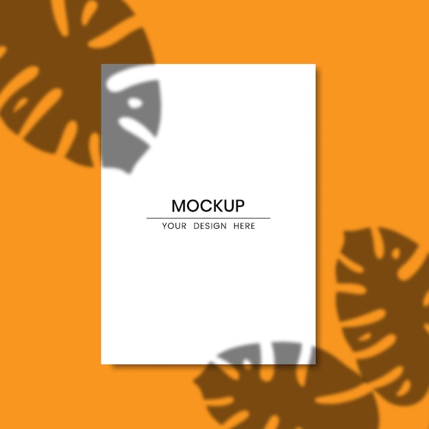 blank white paper with shadow overlay effect