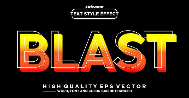 blast text gradient editable text effect