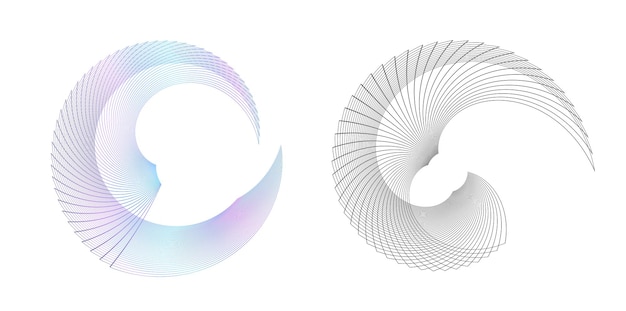 Blend Tool Design elements many poligon lines twist created using37