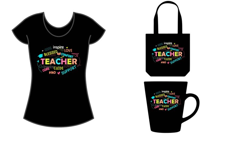 Vector blessed teacher love