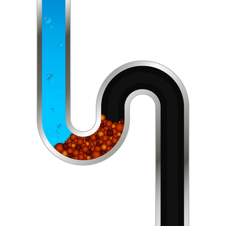 Blockage in the water pipe design in section plumbing repair and service