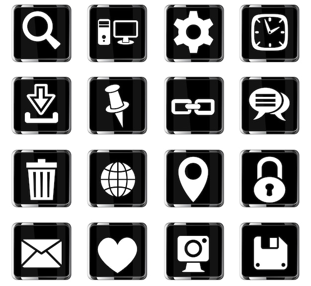 Blog web icons for user interface design
