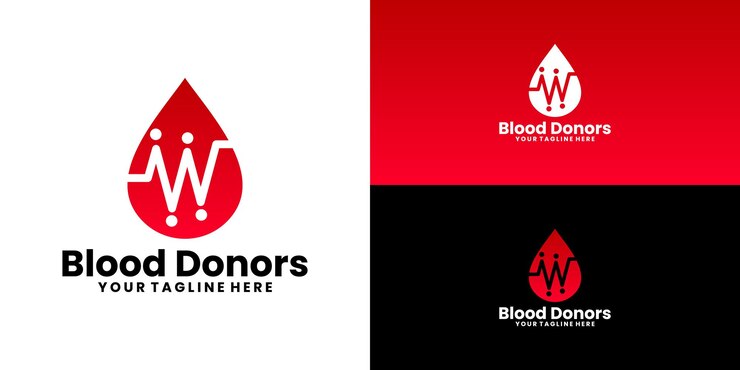 Blood donation logo design inspiration, health and business card inspiration