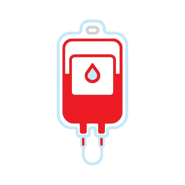 Blood donation vector illustration concept with blood bag World Blood Donor Day