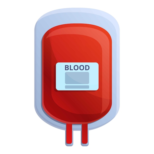 Blood package icon Cartoon of blood package vector icon for web design isolated on white background