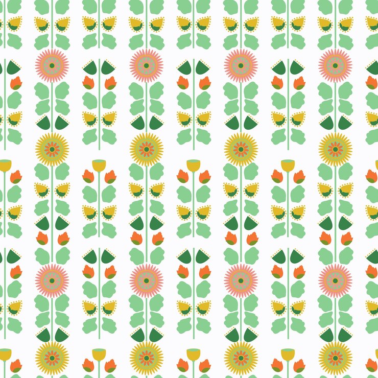 Blooming Symmetry A Floral Pattern