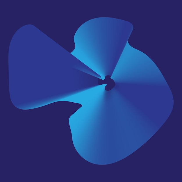 blue abstract geometric gradient fluid shape