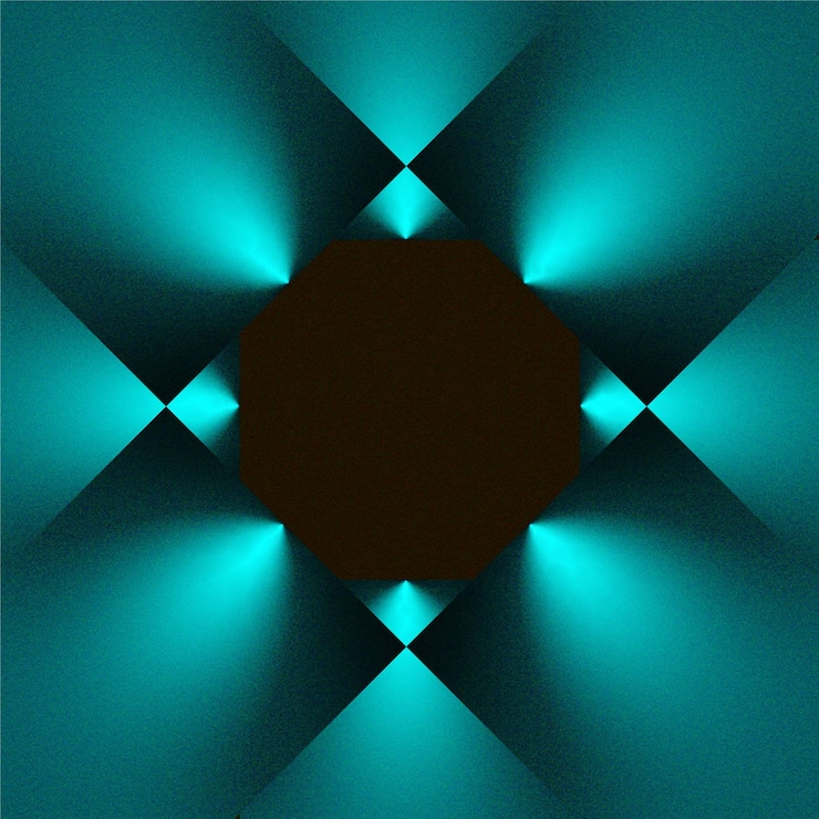 Vector blue and black grain geometric and star gradient background