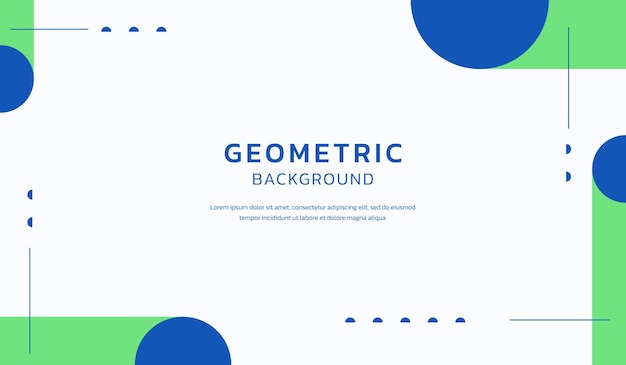 Blue and green abstract geometric background vector illustration premium vector