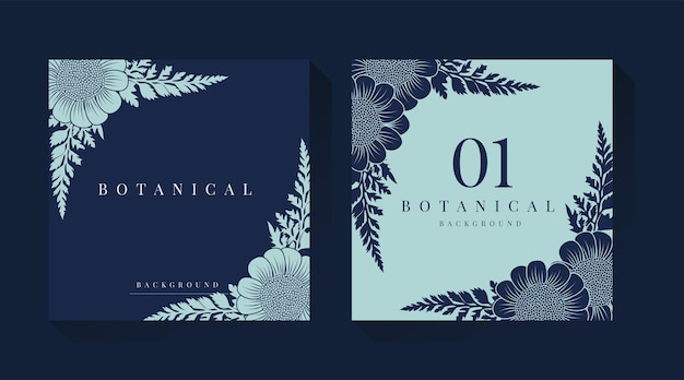 Blue Botanical Illustration