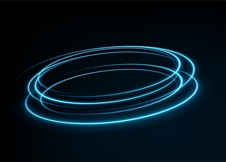 Blue circle of light