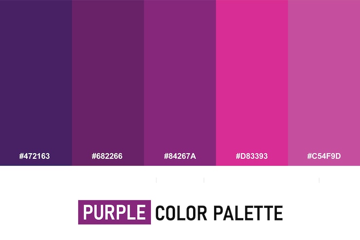Vector blue color palette